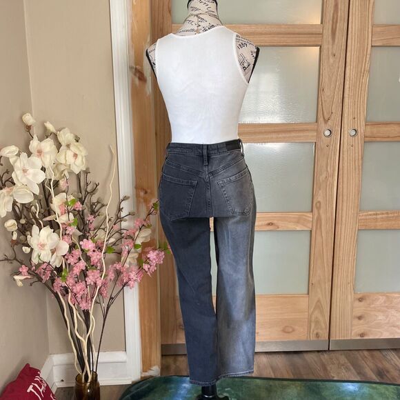 Hollister Women Jeans size 0R Curvy High Rise Stretch Black Mom Smokey - Picture 6 of 10